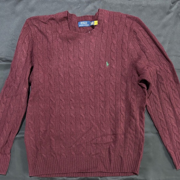 Polo Ralph Lauren Other - Polo by Ralph Lauren Men's Cable Knit Maroon Sweater